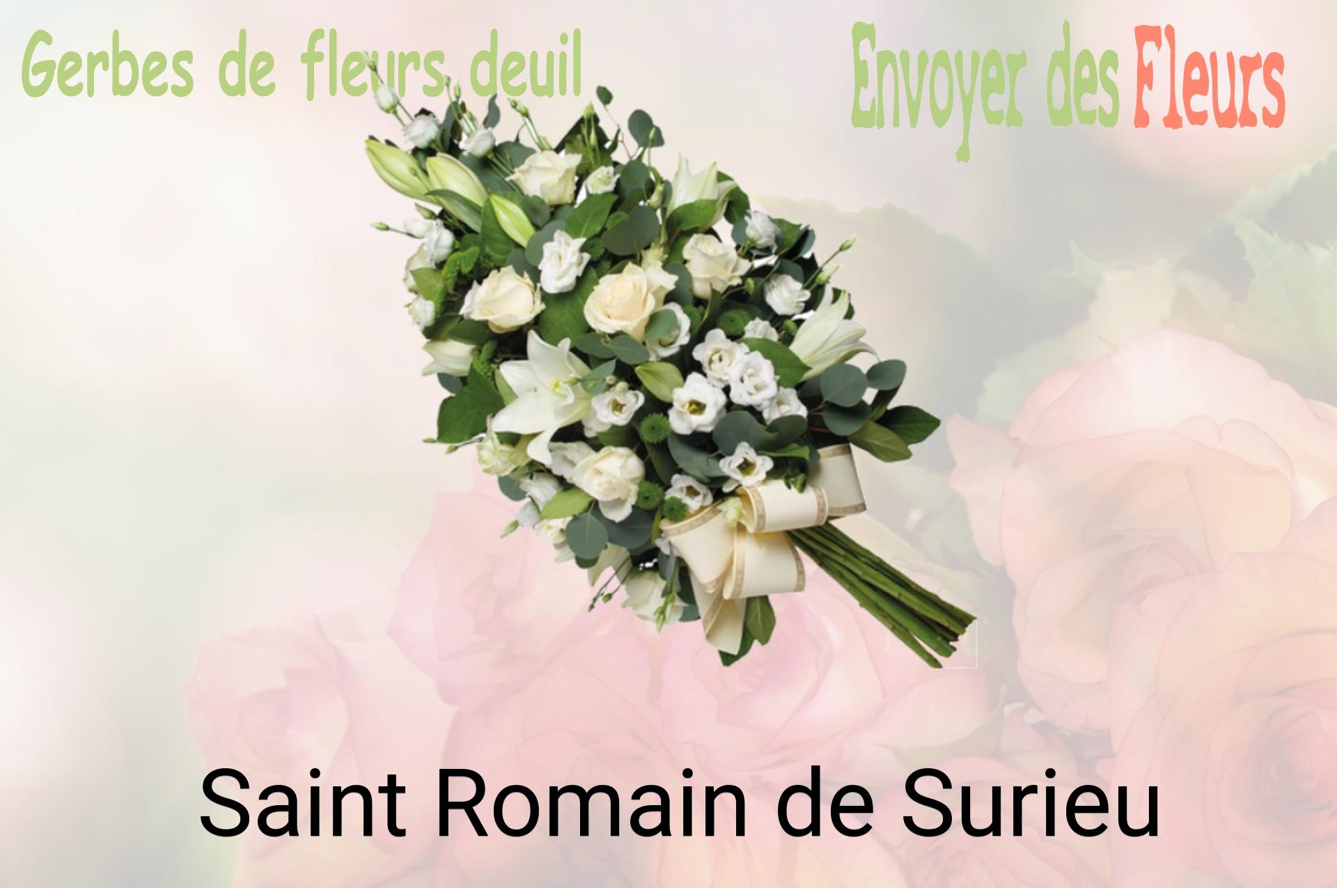 Gerbe de fleurs de deuil livrée à Saint-Romain-de-Surieu